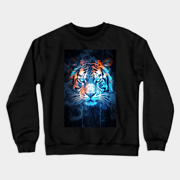 Cosmic Tiger Crewneck Sweatshirt by Durro